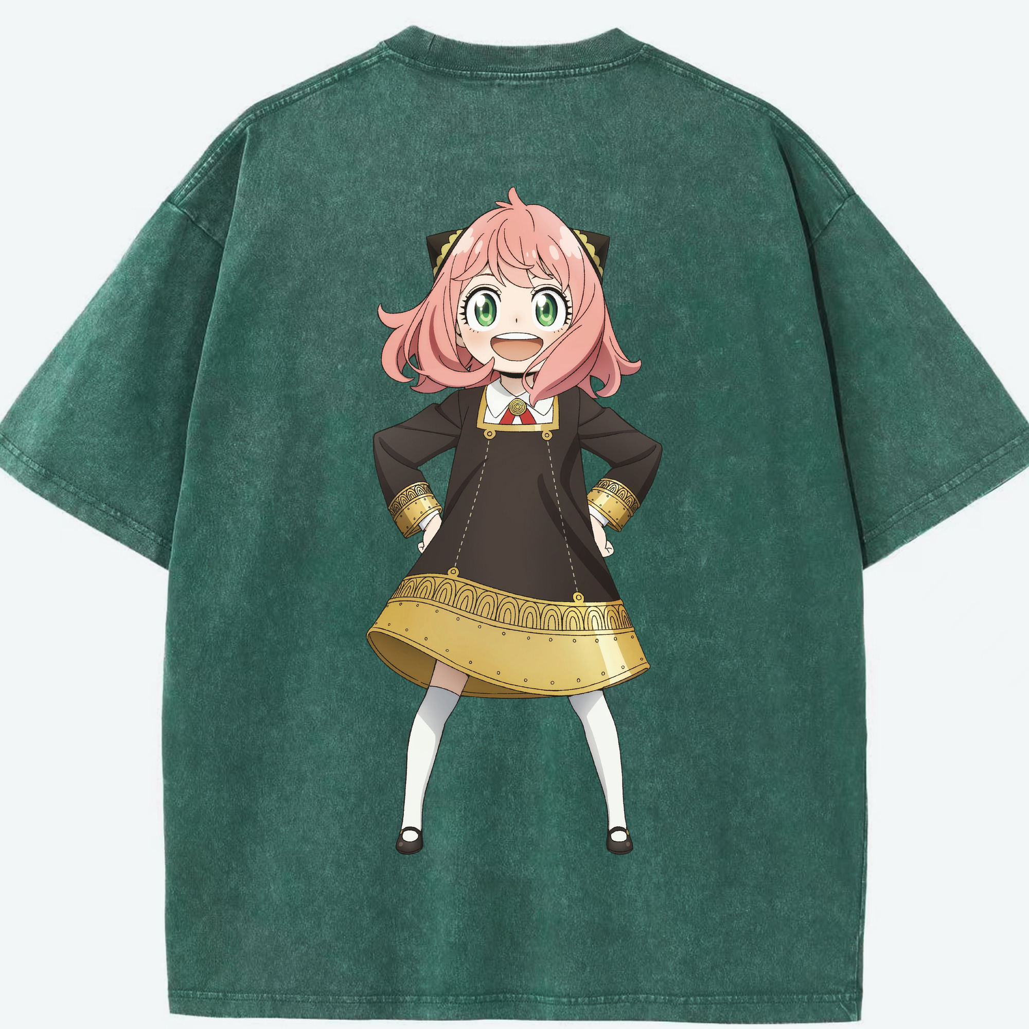 （画像用） SPY×FAMILY间谍家家酒 綿100% ヴィンテージ風 半袖Tシャツ（背面プリント）